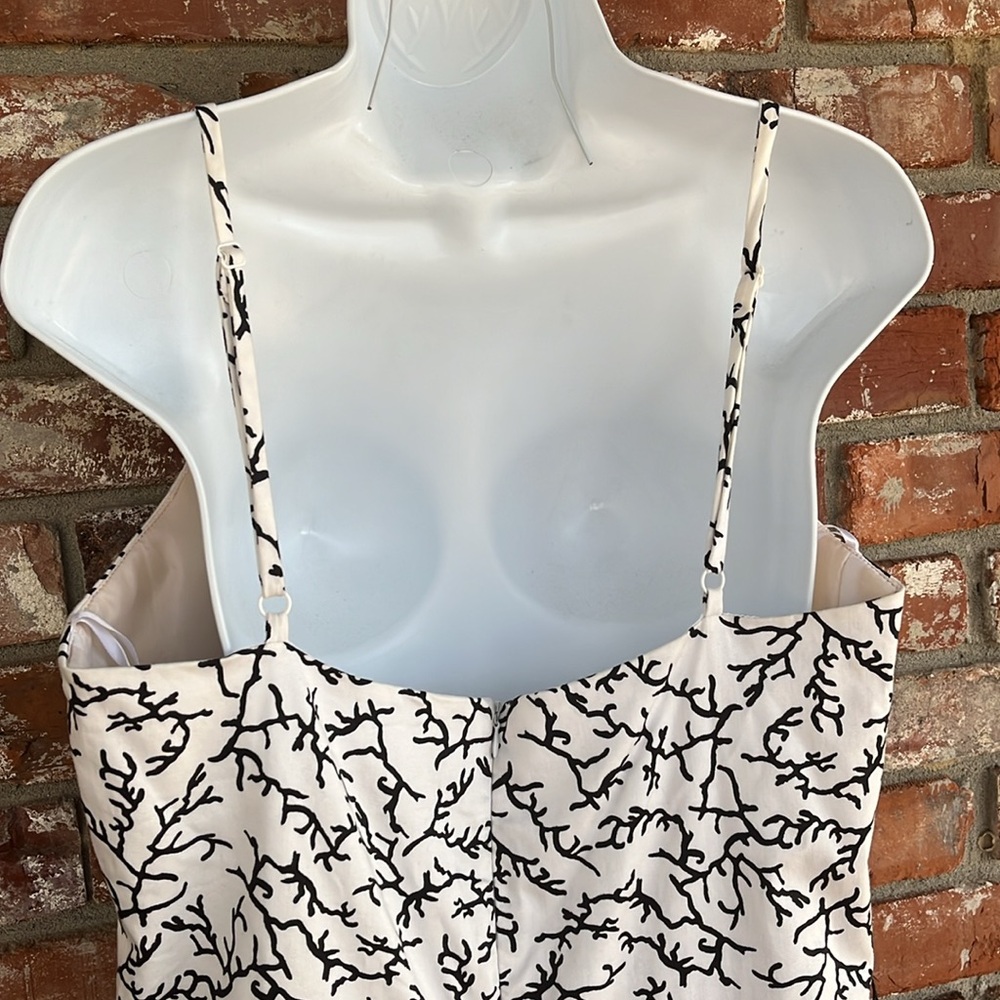 Alyn Paige white and black midi dress size 13/14 - Picture 6 of 10